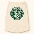 Natural dog tank with green Hutch & Waller badge