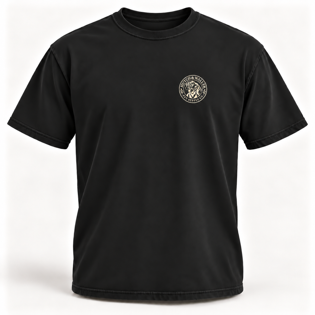 Hutch & Waller Classic Badge T-Shirt in Black